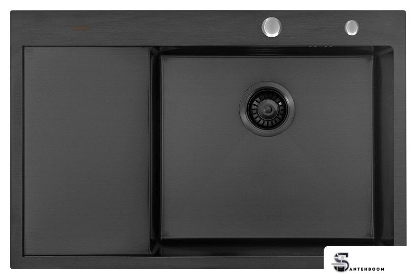 Кухонная мойка ARFEKA ECO AR 780*500 R BLACK PVD NANO - Изображение №2 — Интернет-магазин santehboom.by