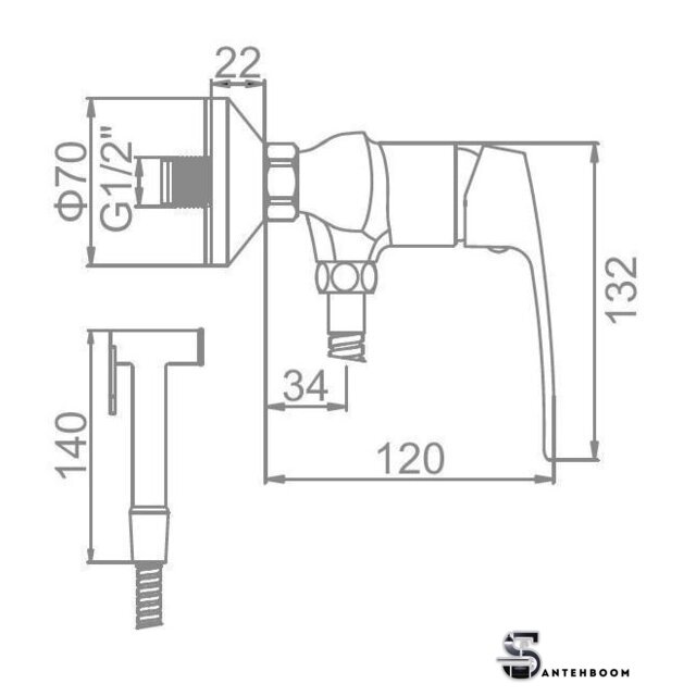 Гигиенический душ Ledeme L5272 - Изображение №2 — Интернет-магазин santehboom.by
