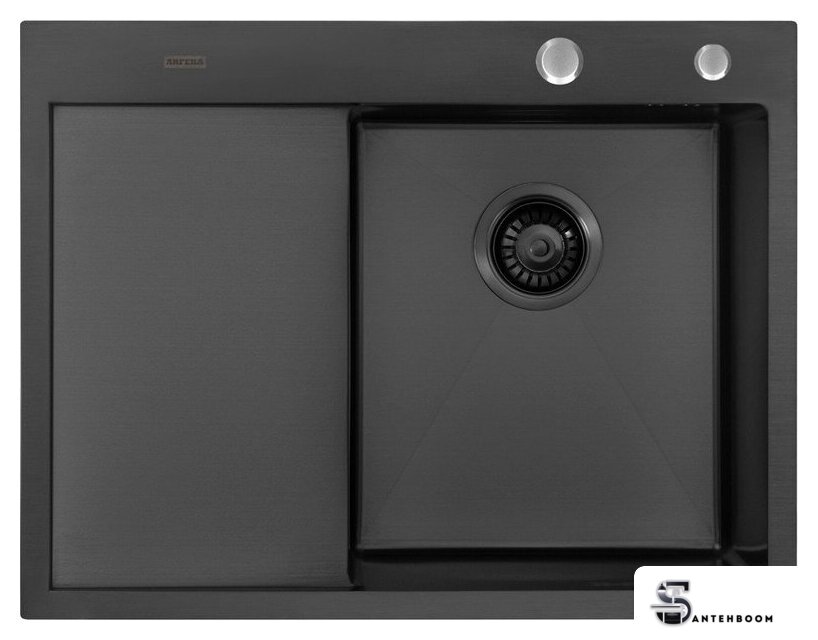 Кухонная мойка ARFEKA ECO AR 650*500 R BLACK PVD NANO - Изображение №2 — Интернет-магазин santehboom.by