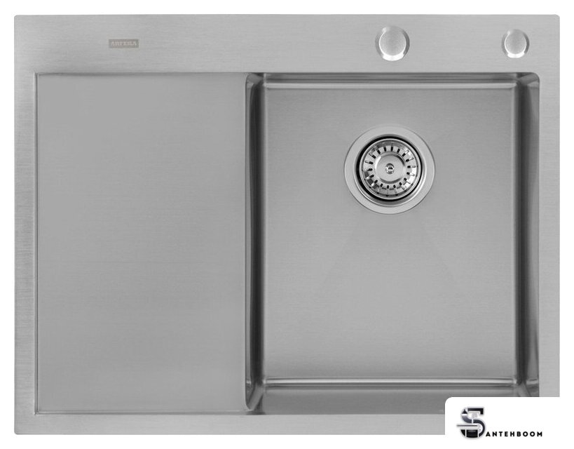 Кухонная мойка ARFEKA ECO AR 650*500 R SATIN - Изображение №2 — Интернет-магазин santehboom.by