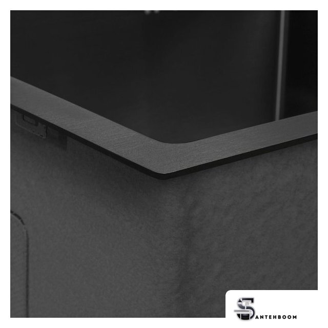 Кухонная мойка ARFEKA Eco AR 600*500 Black PVD Nano - Изображение №9 — Интернет-магазин santehboom.by