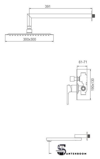 Душевая система  Gappo G7117-10 - Изображение №9 — Интернет-магазин santehboom.by