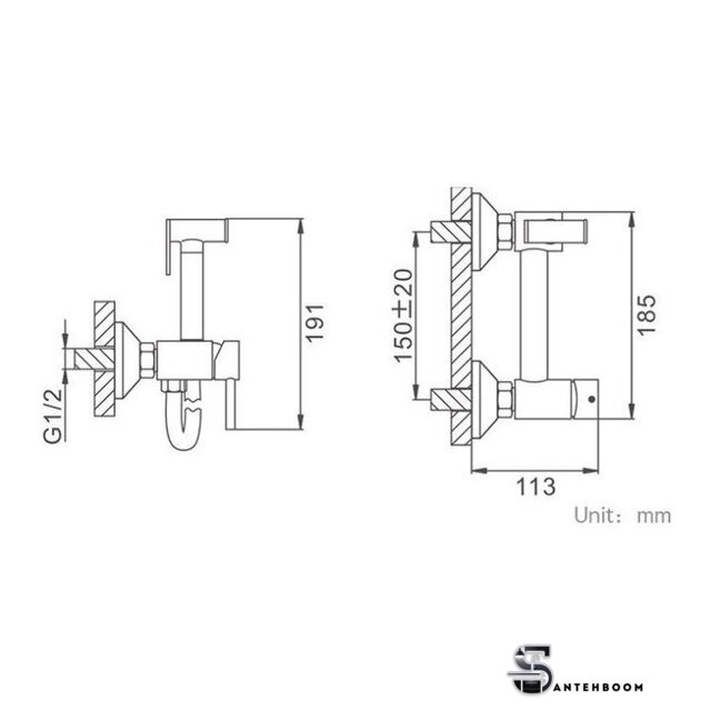 Гигиенический душ FRAP F7503-6 - Изображение №2 — Интернет-магазин santehboom.by