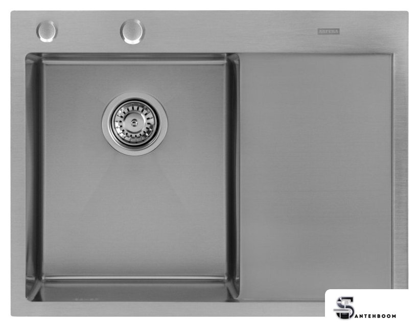 Кухонная мойка ARFEKA ECO AR 650*500 L SATIN - Изображение №2 — Интернет-магазин santehboom.by