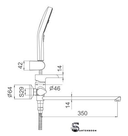 Смеситель Gappo G2203-6 - Изображение №2 — Интернет-магазин santehboom.by