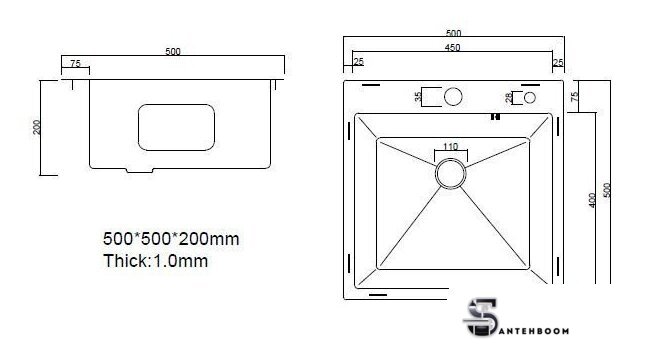 Кухонная мойка ARFEKA Eco AR 600*500 Satin - Изображение №14 — Интернет-магазин santehboom.by