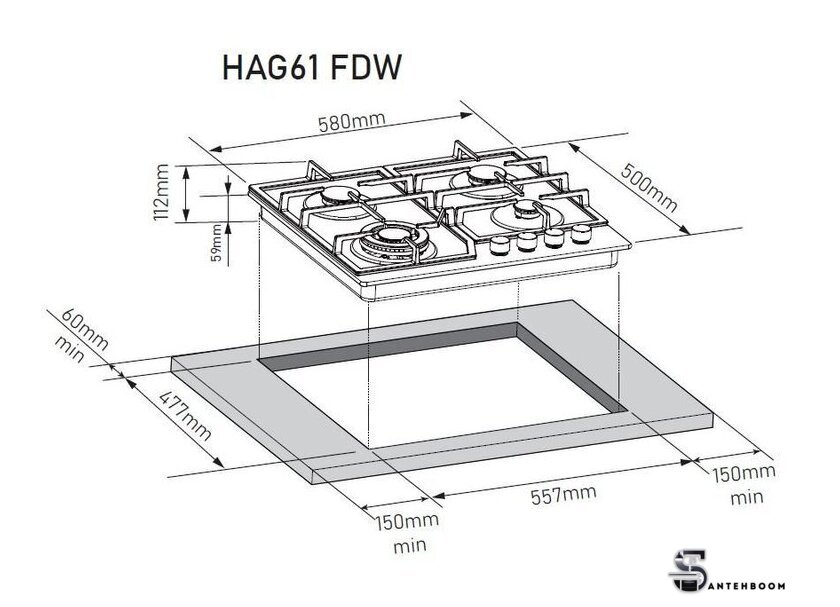 Варочная панель ZorG HAG61 FDW black - Изображение №9 — Интернет-магазин santehboom.by