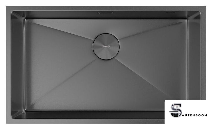 Кухонная мойка ZorG Zerox 74 U / IF PVD Gunblack - Изображение №3 — Интернет-магазин santehboom.by