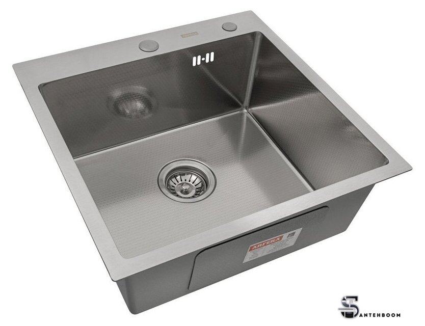 Кухонная мойка ARFEKA Eco AR 500*500 Satin Decor - Изображение №1 — Интернет-магазин santehboom.by