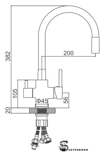 Смеситель Ledeme L74255-2 - Изображение №2 — Интернет-магазин santehboom.by