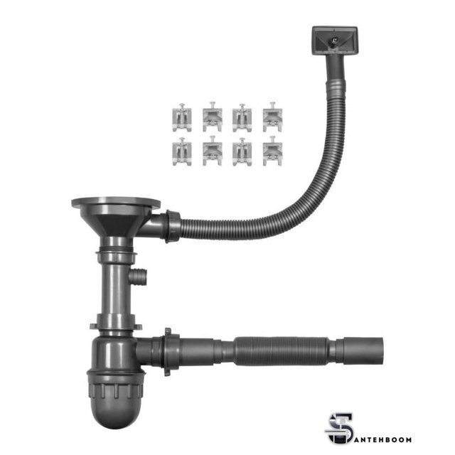 Кухонная мойка ARFEKA Eco AR 600*500 Black PVD Nano Decor - Изображение №6 — Интернет-магазин santehboom.by