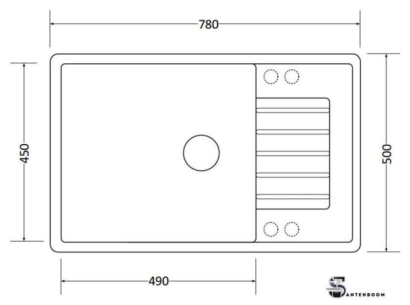 Кухонная мойка ZorG Dello 78 (черный оникс) - Изображение №4 — Интернет-магазин santehboom.by
