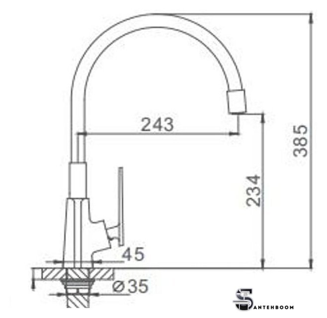 Смеситель FRAP H57 F4457 - Изображение №2 — Интернет-магазин santehboom.by