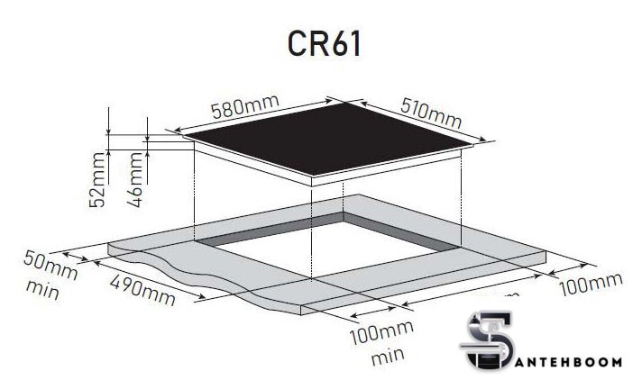 Варочная панель ZorG CR61 black - Изображение №2 — Интернет-магазин santehboom.by