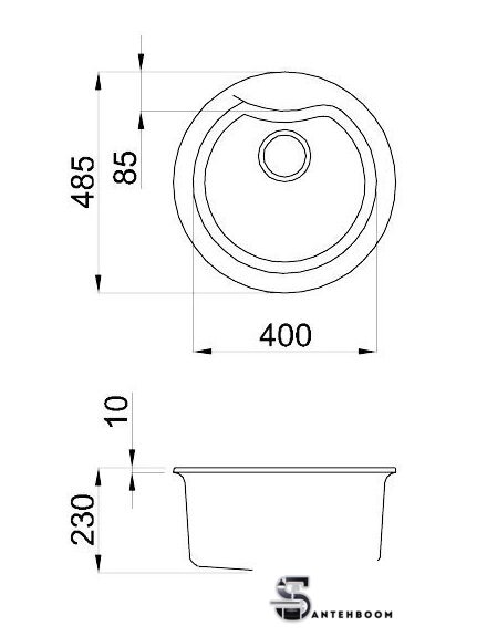 Кухонная мойка Elleci Ego Round Aluminium 79 - Изображение №2 — Интернет-магазин santehboom.by