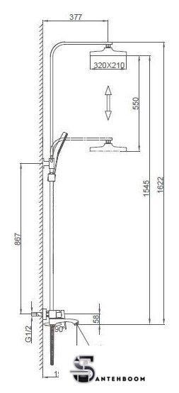 Душевая система  FRAP F2476 - Изображение №2 — Интернет-магазин santehboom.by