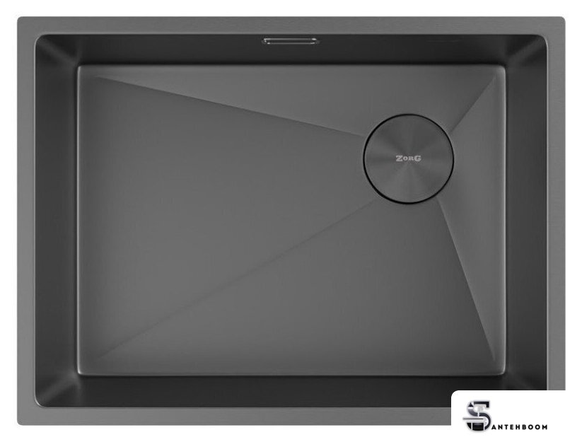 Кухонная мойка ZorG Zerox 59 U / IF Side SF Zurinox PVD Gunblack - Изображение №3 — Интернет-магазин santehboom.by