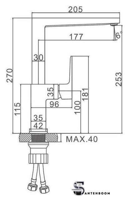 Смеситель Ledeme L4073W - Изображение №2 — Интернет-магазин santehboom.by