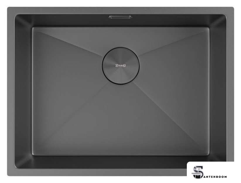 Кухонная мойка ZorG Zerox 59 U / IF Zurinox PVD Gunblack - Изображение №3 — Интернет-магазин santehboom.by