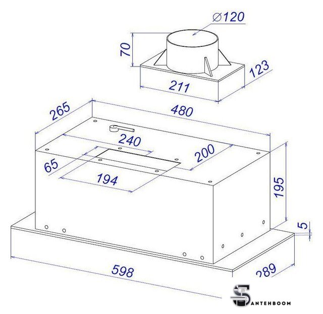 Кухонная вытяжка ZorG Santa 1060 60 S (белый) - Изображение №4 — Интернет-магазин santehboom.by