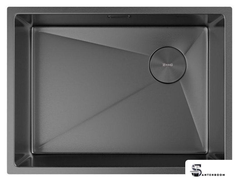 Кухонная мойка ZorG Zerox 59 U / IF Side SF PVD Gunblack - Изображение №3 — Интернет-магазин santehboom.by