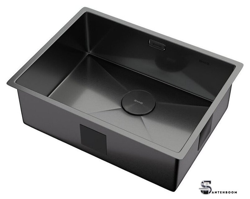 Кухонная мойка ZorG Zerox 59 U / IF PVD Gunblack - Изображение №2 — Интернет-магазин santehboom.by