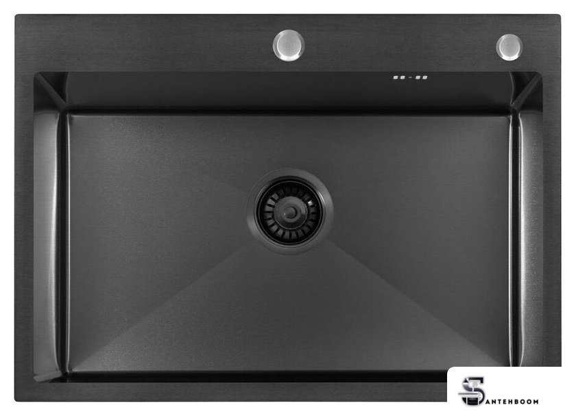 Кухонная мойка ARFEKA ECO AR 700*500 BLACK PVD NANO - Изображение №5 — Интернет-магазин santehboom.by