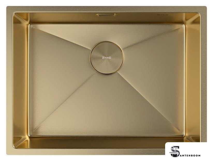 Кухонная мойка ZorG Zerox 59 U / IF PVD Gold - Изображение №3 — Интернет-магазин santehboom.by