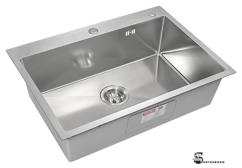 Кухонная мойка ARFEKA ECO AR 700*500 SATIN DECOR MILLET GRAINS - Изображение №3 — Интернет-магазин santehboom.by