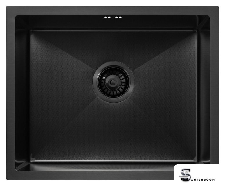 Кухонная мойка ARFEKA ECO AR 550*450 BLACK PVD NANO DECOR - Изображение №1 — Интернет-магазин santehboom.by
