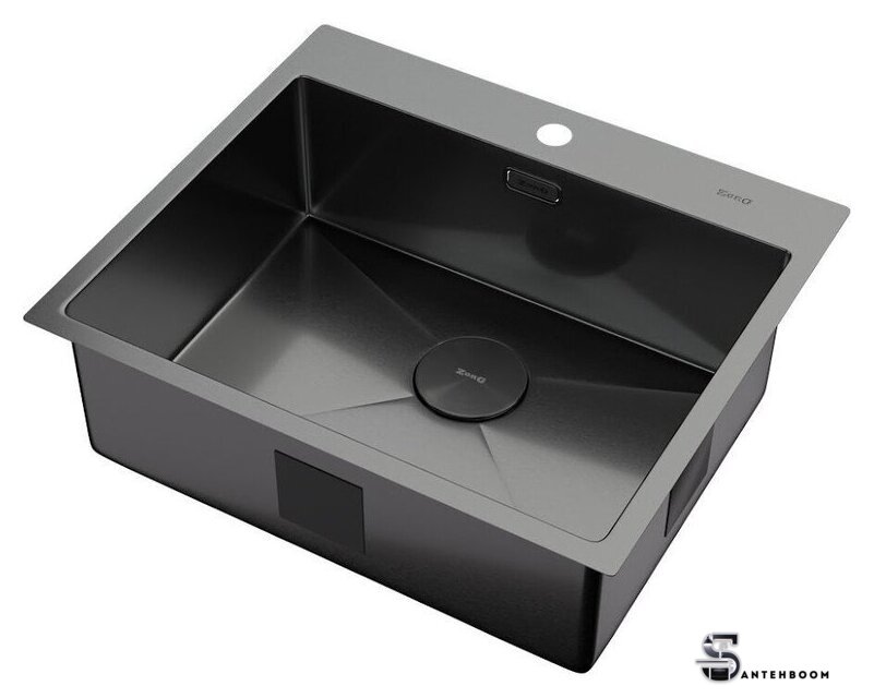 Кухонная мойка ZorG Zerox 59 IF PVD Gunblack - Изображение №2 — Интернет-магазин santehboom.by