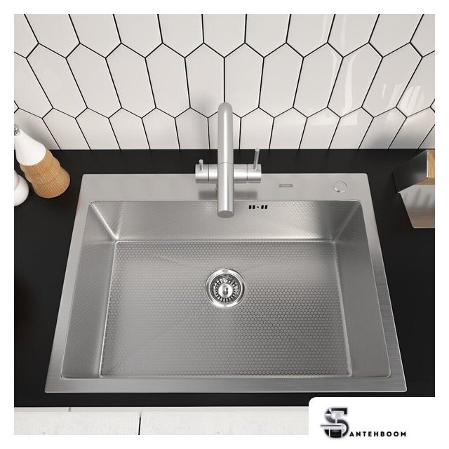 Кухонная мойка ARFEKA ECO AR 700*500 SATIN DECOR - Изображение №2 — Интернет-магазин santehboom.by