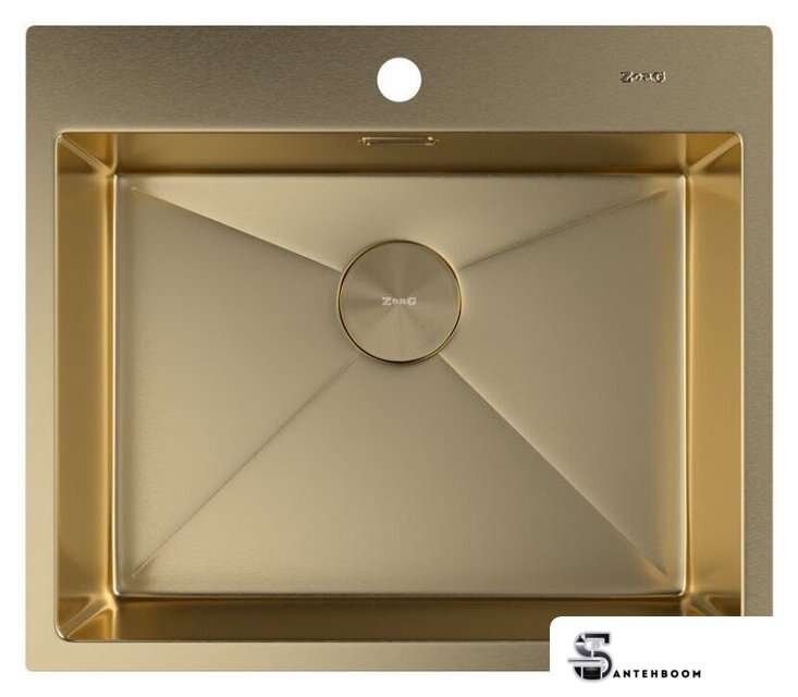 Кухонная мойка ZorG Zerox 59 IF PVD Gold - Изображение №3 — Интернет-магазин santehboom.by