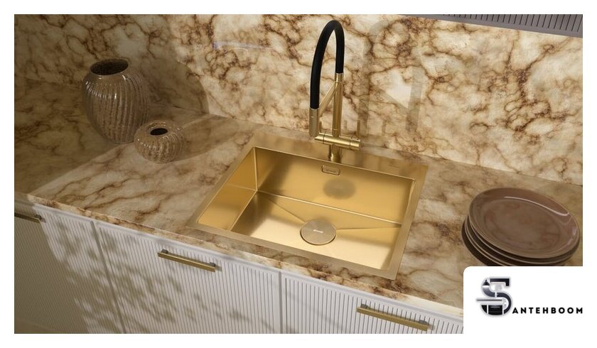 Кухонная мойка ZorG Zerox 59 IF PVD Gold - Изображение №1 — Интернет-магазин santehboom.by