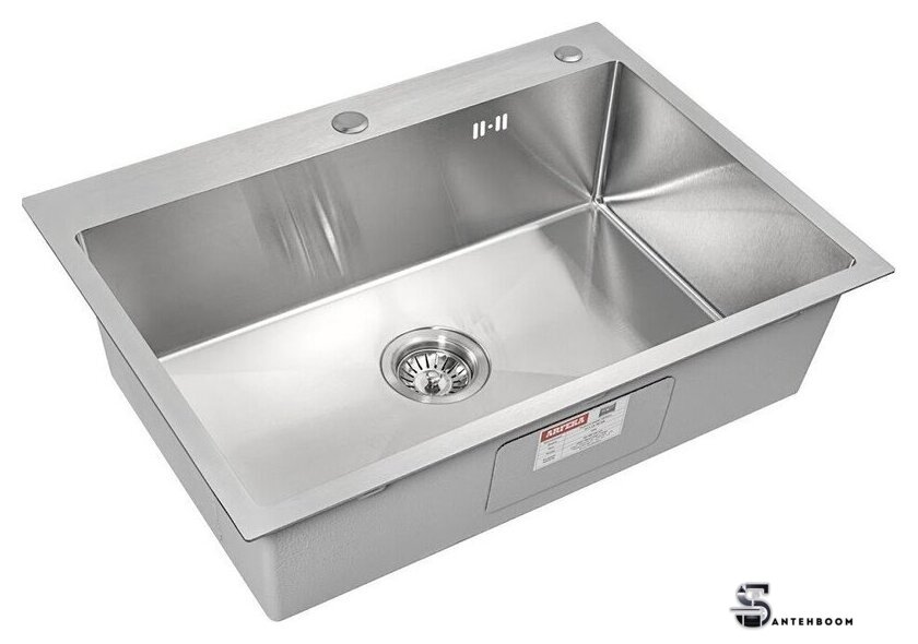 Кухонная мойка ARFEKA ECO AR 700*500 SATIN - Изображение №3 — Интернет-магазин santehboom.by