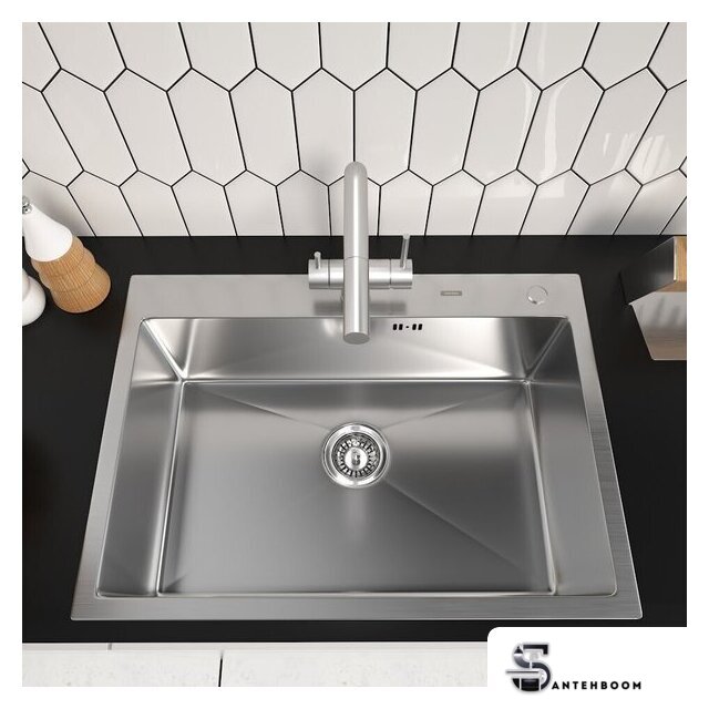 Кухонная мойка ARFEKA ECO AR 700*500 SATIN - Изображение №2 — Интернет-магазин santehboom.by