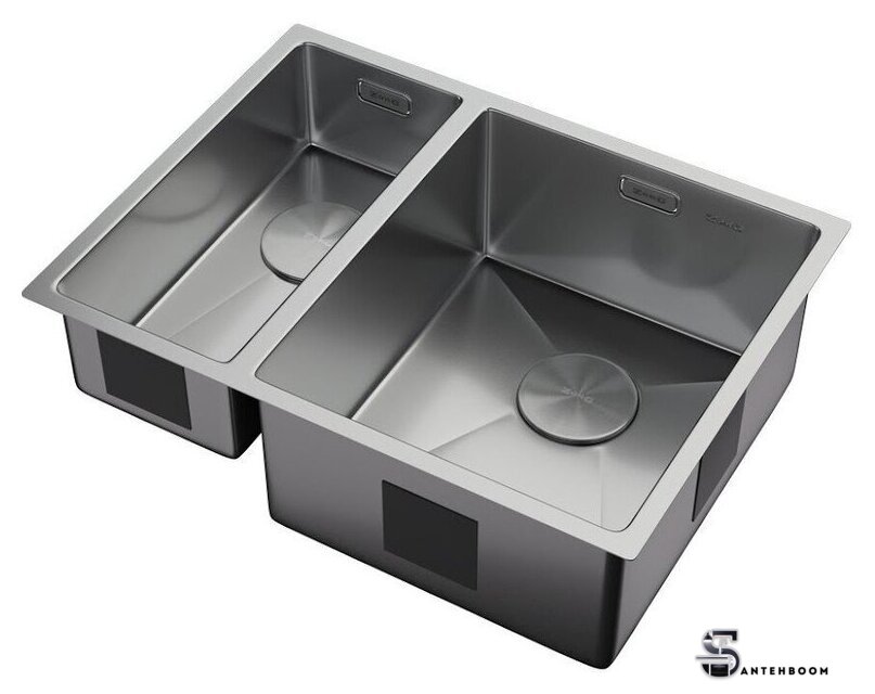Кухонная мойка ZorG Zerox 58-2 U / IF-L Steel - Изображение №2 — Интернет-магазин santehboom.by