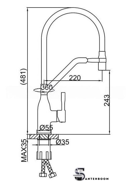 Смеситель FRAP F4497 - Изображение №2 — Интернет-магазин santehboom.by
