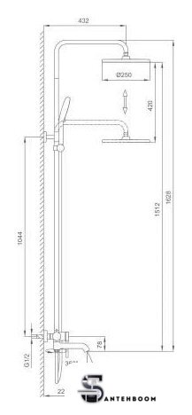 Душевая система  Gappo G2406-3 - Изображение №4 — Интернет-магазин santehboom.by