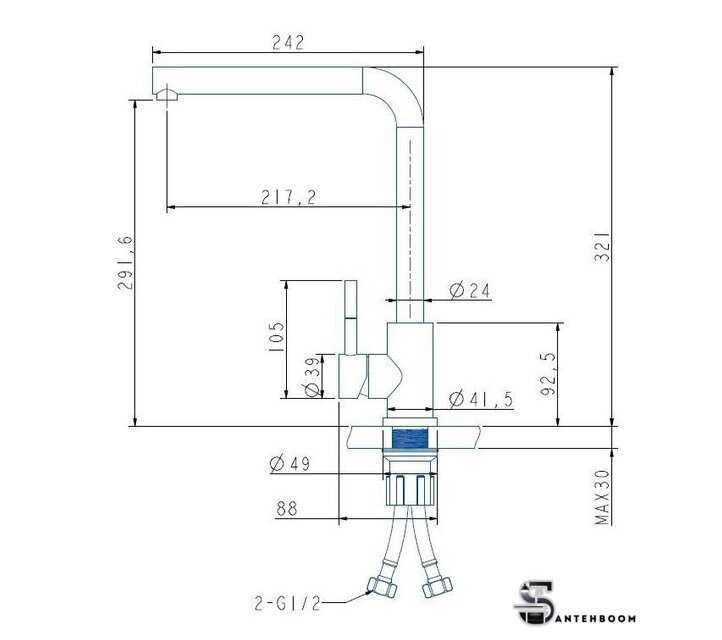 Смеситель ARFEKA Isis (black PVD) - Изображение №2 — Интернет-магазин santehboom.by