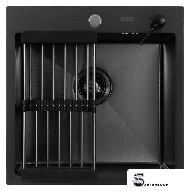 Кухонная мойка ARFEKA ECO AR мойка 500*500, коландер, дозатор Black Decor - Изображение №3 — Интернет-магазин santehboom.by