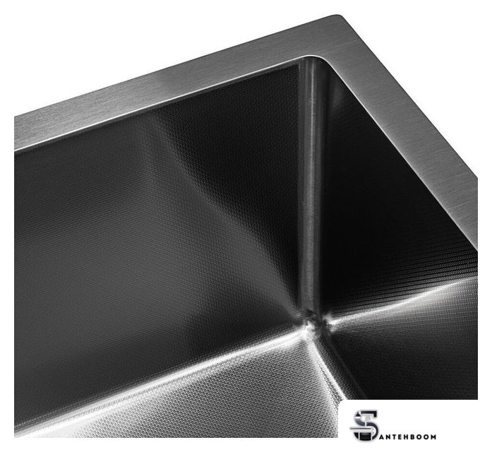 Кухонная мойка ARFEKA ECO AR 700*500 BLACK PVD NANO DECOR MILLET GRAINS - Изображение №5 — Интернет-магазин santehboom.by