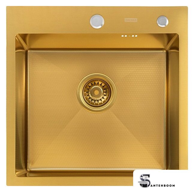Кухонная мойка ARFEKA Eco AR 500*500 Gold PVD Nano Decor - Изображение №2 — Интернет-магазин santehboom.by