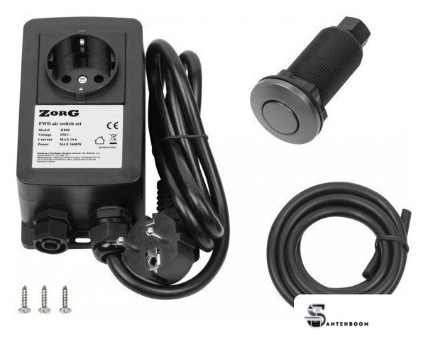 Пневматическая кнопка ZorG Black PK BL - Изображение №1 — Интернет-магазин santehboom.by