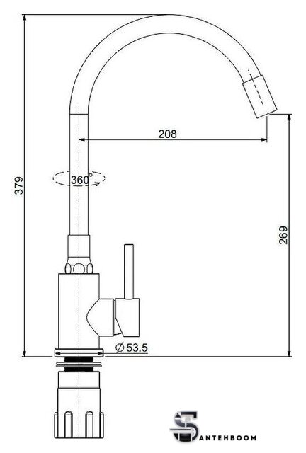 Смеситель Splenka S201.4406.09 - Изображение №2 — Интернет-магазин santehboom.by