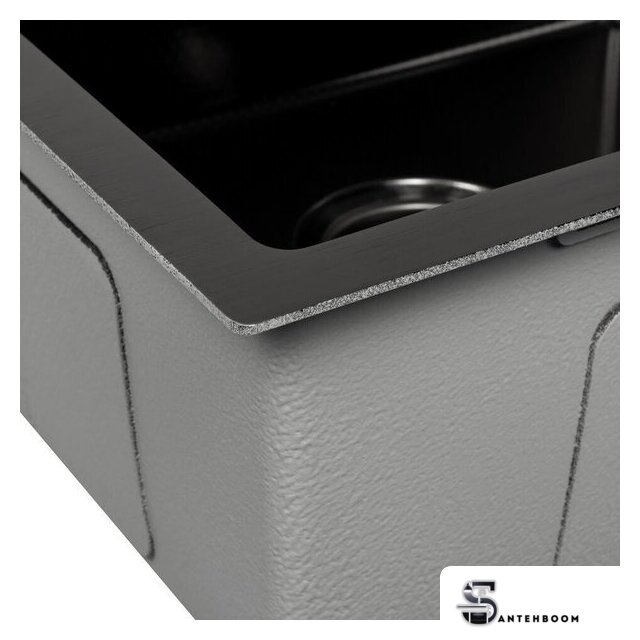 Кухонная мойка ARFEKA ECO AR 700*500 BLACK PVD NANO DECOR - Изображение №6 — Интернет-магазин santehboom.by