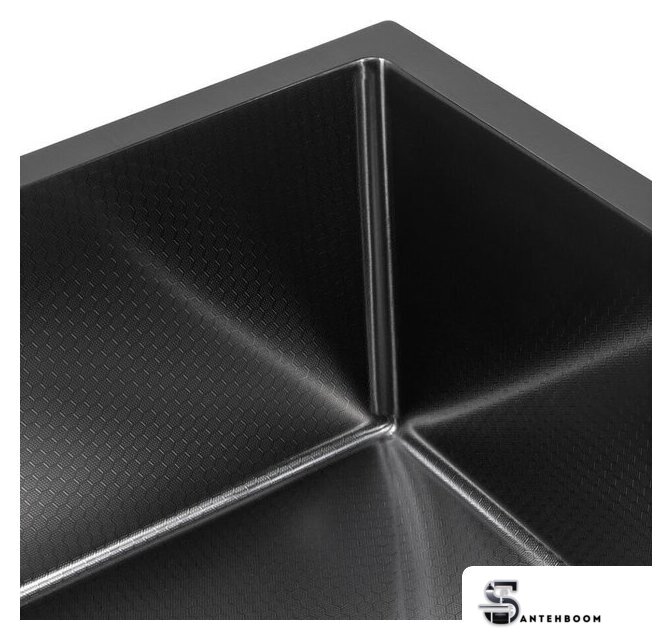 Кухонная мойка ARFEKA ECO AR 700*500 BLACK PVD NANO DECOR - Изображение №5 — Интернет-магазин santehboom.by