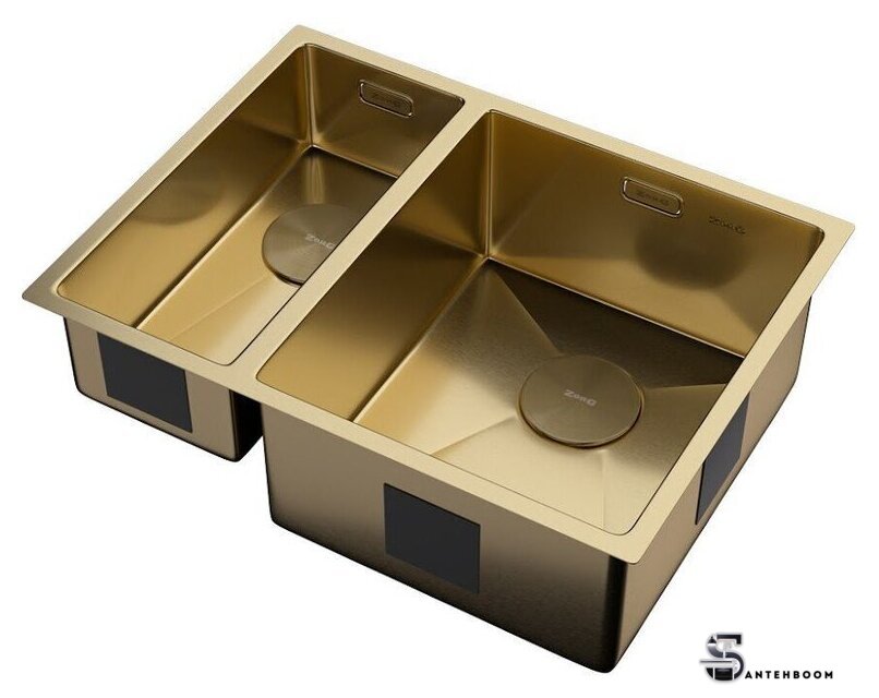 Кухонная мойка ZorG Zerox 58-2 U / IF-L PVD Gold - Изображение №2 — Интернет-магазин santehboom.by