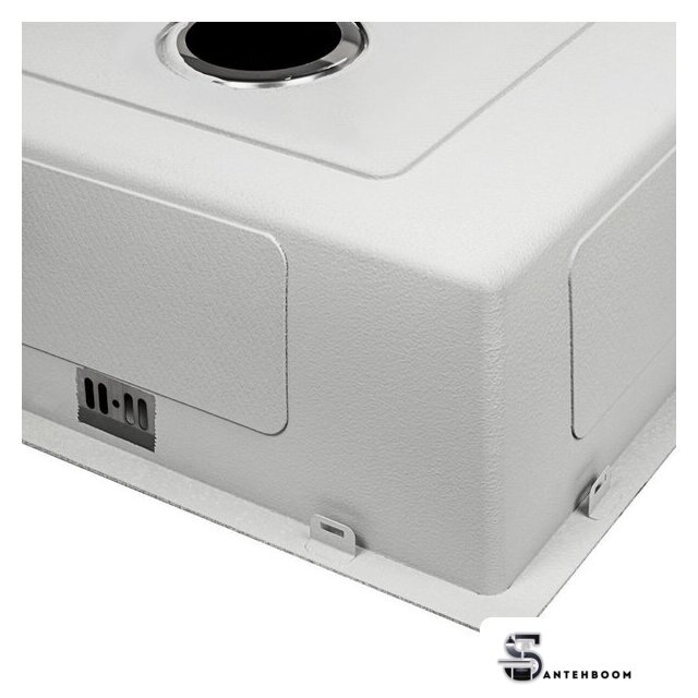 Кухонная мойка ARFEKA ECO AR 450*450 BLACK PVD NANO DECOR - Изображение №6 — Интернет-магазин santehboom.by