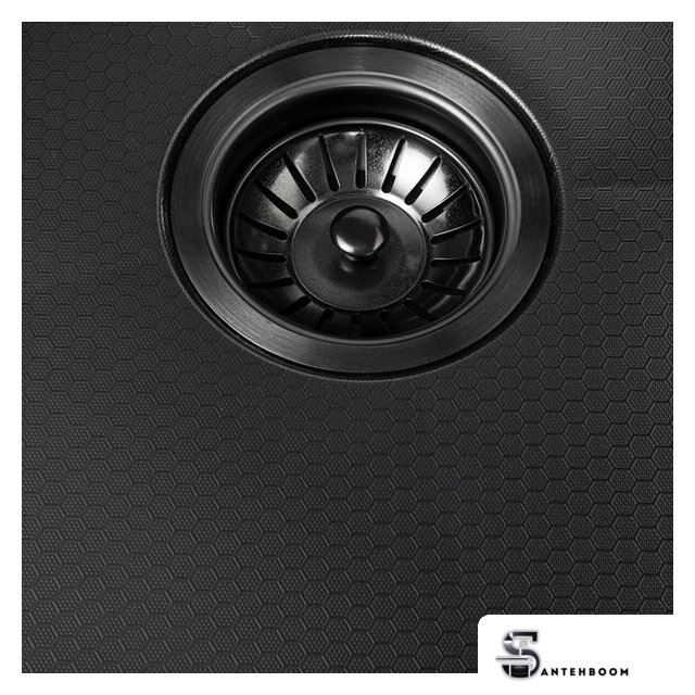 Кухонная мойка ARFEKA ECO AR 450*450 BLACK PVD NANO DECOR - Изображение №3 — Интернет-магазин santehboom.by